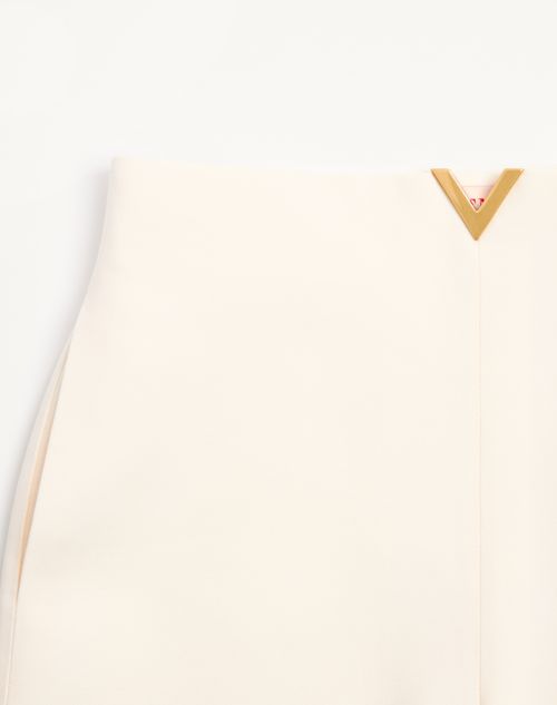 Valentino - Crepe Couture Shorts - Ivory - Woman - Trousers And Shorts
